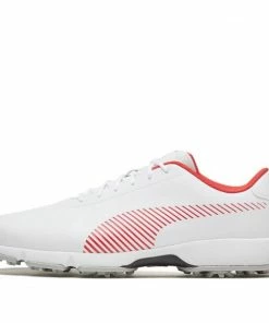 PUMA Drive Fusion Tech White/Red Golf Shoes 192430-02
