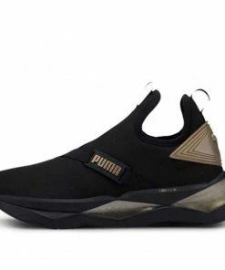 Puma Womens WMNS LQDCELL Shatter Mid ' Gold' Black/Gold Training Shoes 193278-02