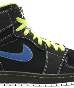 Jordan 1 Retro High Black Cyber Blue Sapphire