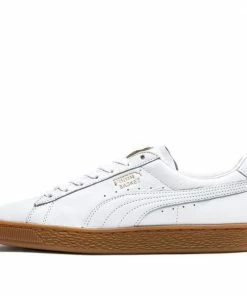 PUMA Basket Classic Gum Deluxe 'White Gold' White/Gold Skate Shoes 366612-02
