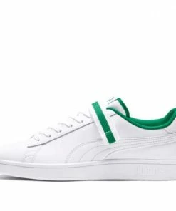 PUMA Smash V2 5 Fresh WHITE/GREEN Skate Shoes 366912-01