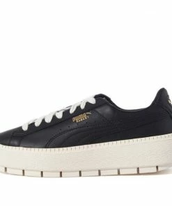 Puma (WMNS) PUMA Basket Platform 2018SS Black Skate Shoes 367260-01