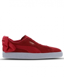 Kids Puma (GS) PUMA Suede Bow RED/WHITE Skate Shoes 367316-02