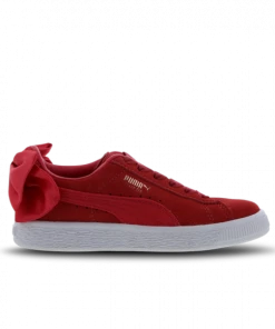 Kids Puma Suede Bow Ps Casual Shoes BP Red Skate Shoes 367318-02