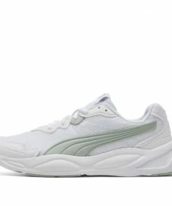 PUMA 90s Runner Nu Wave WHITE/GRAY/GREEN Marathon Running Shoes 373017-21
