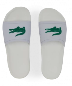 Croco Slide Lacoste Blanc/vert 42 Homme