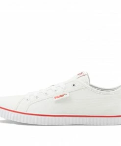 PUMA Ever LoPro Cv Casual Skateboarding Shoes Unisex White Red White/Red Skate Shoes 383030-01
