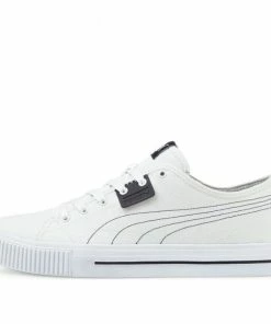 PUMA Ever Cv Casual Skateboarding Shoes Unisex White Black White/Black Skate Shoes 383865-04