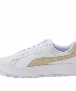 Puma (WMNS) PUMA Lily Platform WHITE/YELLOW Skate Shoes 384617-08