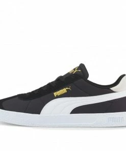 PUMA Club Nylon Casual Skateboarding Shoes Unisex Black White Black/White Skate Shoes 384822-04