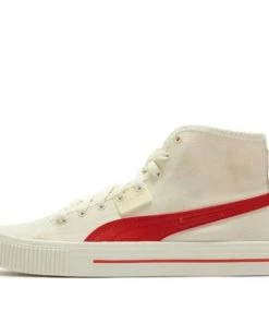 PUMA Ever Mid CREAM/RED Skate Shoes 385847-04