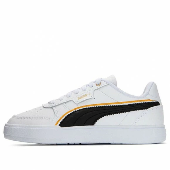 PUMA Caven Dime FC WHITE/BLACK/ORANGE Skate Shoes 386380-01