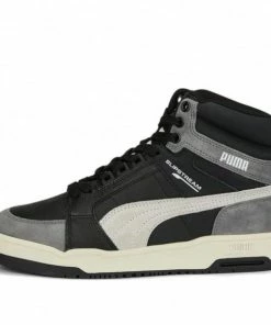 PUMA Slipstream Mid Heritage BLACK/GRAY Skate Shoes 386545-04
