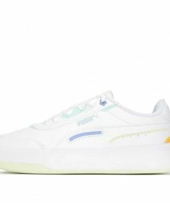 Puma (WMNS) PUMA Tori Pixie WHITE/GREEN/BLUE Skate Shoes 387611-04