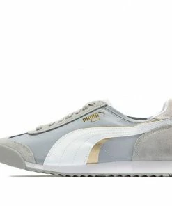 PUMA Roma OG Nylon Double FS GRAY/WHITE/GOLD Athletic Shoes 390634-02