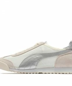 PUMA Roma OG Nylon Metallic CREAM/WHITE/SILVER Athletic Shoes 390635-01