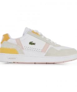 Lacoste T-clip Blanc/rose/jaune