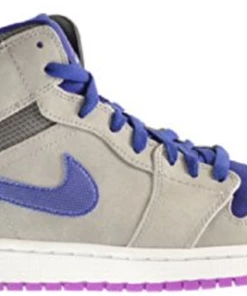 Jordan 1 Mid Matte Silver Laser Purple