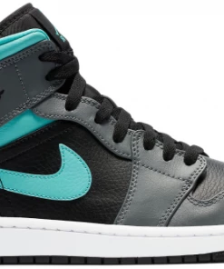 Jordan 1 Mid Grey Aqua