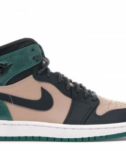 Jordan 1 Retro High Bio Beige Anthracite Mystic Green (W)