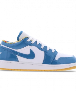 Jordan AJ 1 Low SE - Boys' Grade School Training Shoes - Cyber Teal / White / Cyber Teal