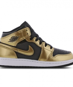 Air Jordan 1 Mid SE GS 'Metallic Gold Black'